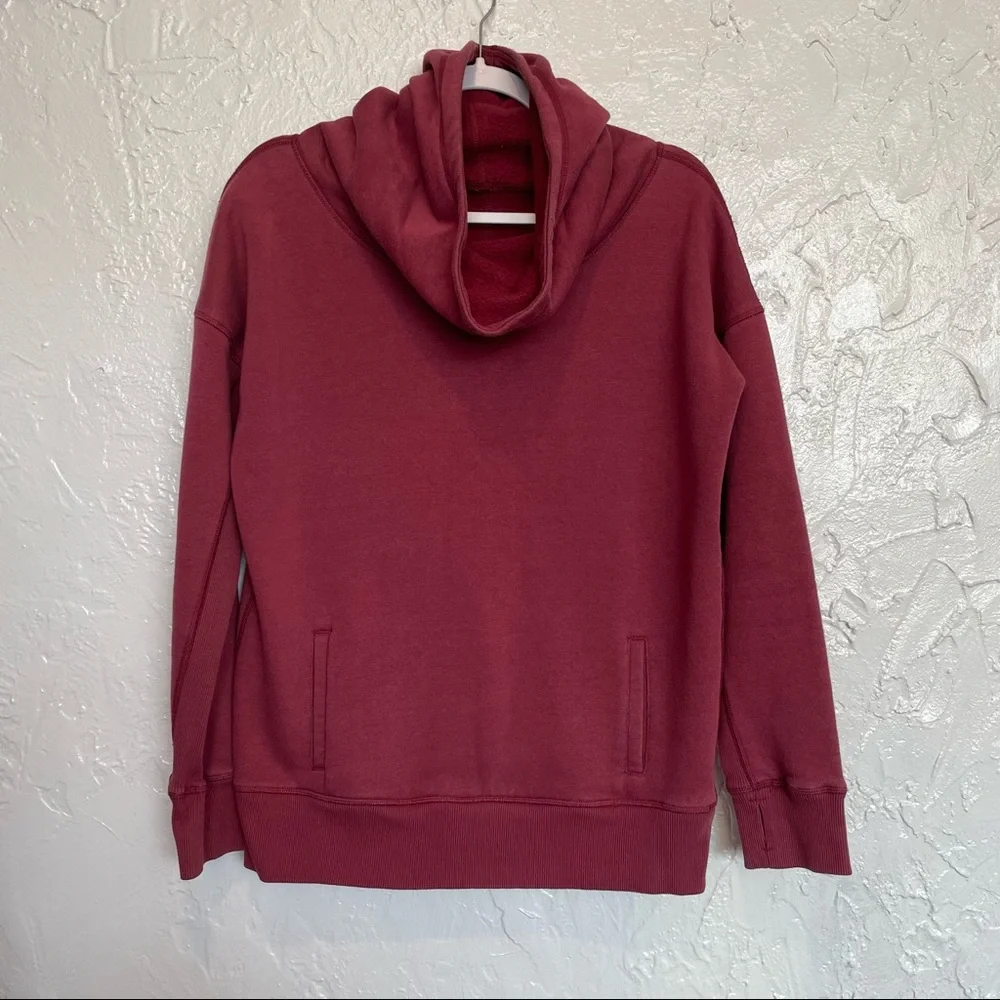 Zyia Oh So Soft Hoodie sweatshirt Tibetan Red Burgundy Medium - Picture 2 of 6